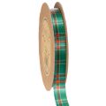 Floristik24 Vánoční dárková stuha s kostkovaným vzorem, 15 mm x 20 m