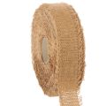 Floristik24 Dekorativní bavlněná stuha, rustikální styl, s třásněmi, 40 mm, 30 m