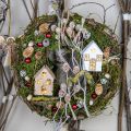 Floristik24 Ozdoby na vánoční stromeček, dřevěný domeček V10cm 4ks