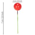 Umělé mini vánoční ozdoby z červených bobulí na květinovou dekoraci, 2 cm, 48 kusů | Floristik24.cz