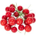 Umělé mini vánoční ozdoby z červených bobulí na květinovou dekoraci, 2 cm, 48 kusů | Floristik24.cz