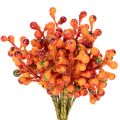 Floristik24 Hrozen oranžových bobulí, dlouhý 20 cm
