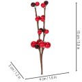 Umělá větvička s červenými bobulemi, 15 cm, 6 kusů | Floristik24.cz