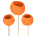 Floristik24 Bell Cup Mix na špejli oranžová 15 ks