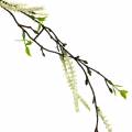 Floristik24 Umělá březová větev, dekorativní větev březově zelená s jehnědami L135cm