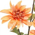 Floristik24 Dekorativní květina jiřina, podzimní dekorace, hedvábná květina oranžová 55cm Ø9 / 11cm