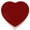 Floristik24 Květinová krabička srdce červená 14/16 cm sada 2 ks