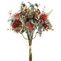 Kytice umělé květiny eukalyptus bodlák květinová dekorace 36cm