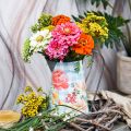 Floristik24 Váza na květiny dekorativní džbán kovový vintage zahradní dekorace květináč V23cm