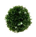 Floristik24 Buxusová koule s květinami zelená dekorativní koule Ø15cm 1ks