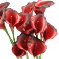 Floristik24 Calla red bordeaux umělé květiny v svazku 57cm 12ks