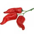 Floristik24 Červené chilli papričky deco food atrapa 9cm 3ks na větvi