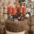 Floristik24 Vánoční koule, mix dekorace na stromeček, mini koule na stromeček hnědé V4,5cm Ø4cm pravé sklo 24ks