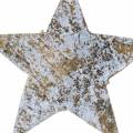 Floristik24 Kokosová hvězda bílá šedá 5cm 50ks Adventní hvězdy rozptýlená dekorace