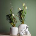 Floristik24 Keramická váza, dekorativní vázy bílé Ø15cm H14,5cm sada 2 ks
