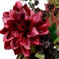 Floristik24 Umělá dekorační kytice s jiřinou a bobulemi šeříku 45cm