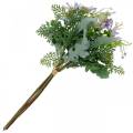 Floristik24 Dekorativní kytice, fialové hedvábné květiny, jarní dekorace, umělé astry, karafiáty a eukalypty