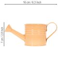 Sada dekorativních květináčů ve tvaru konve, kovová, 8dílná, vícebarevná, 16,5x7 cm - ideální květináče na balkon a do kuchyně | Floristik24.cz