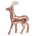 Floristik24 Dekorativní jelen s flitry z růžového zlata V46cm