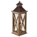 Floristik24 Dekorativní lucerna dřevěná vintage dřevěná lucerna hnědá 17×17×50cm