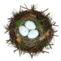 Floristik24 Deko hnízdo s vejci Ø30cm 1ks