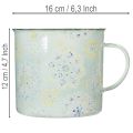 Dekorativní hrnek, květináč, mandala, smaltovaný, Ø13cm V12cm | Floristik24.cz