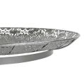 Floristik24 Dekorativní talíř stříbrný s motivem Ø35cm