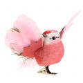 Floristik24 Dekorativní ptáčci na klipu růžová / fialová 9cm 8ks