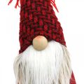 Floristik24 Deco Gnome Beard Vánoční Gnome Deco Figura červená H30cm