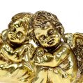 Floristik24 Dekorativní anděl sedící zlatý, lesklý 9cm 4ks