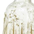 Floristik24 Dekorativní skleněná váza s dekorem pravé gypsophily Ø9,5cm V18cm