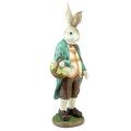 Floristik24 Dekorativní zajíček králík muž košík Velikonoční vajíčka ozdobná figurka V39cm