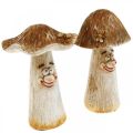 Floristik24 Deko houby podzimní dekorace legrační houby Ø7/9cm H13cm 2ks