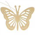 Floristik24 Deco motýli deko věšák béžová/růžová/žlutá 12cm 12ks