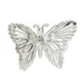 Floristik24 Dekorativní motýlci kovová závěsná dekorace stříbrná 5cm 30ks