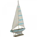 Floristik24 Deco plachetnice dřevěná modro-bílá dekorace námořního stolu V54,5cm