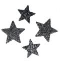 Floristik24 Ozdobné hvězdičky na rozptyl 4-5cm černé 40ks