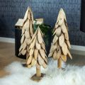 Floristik24 Deco vánoční stromek dřevěný rustikální vánoční stromek V55cm
