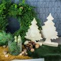 Floristik24 Deco vánoční stromeček dřevo, umytý bílý vánoční stromeček 27 × 17 × 5 cm