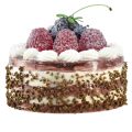 Floristik24 Ozdobný dort čokoládový s malinami atrapa dort Ø10cm