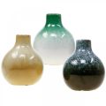 Floristik24 Dekorativní vázy, keramické vázy sada kulové V10,5cm Ø9cm 3ks