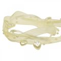 Floristik24 Deko stuha krémová srdíčka perly svatební dekorace 10mm 5m