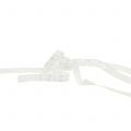 Floristik24 Ozdobná stuha bílá s lurexovým drátem vyztužená 10mm 20m