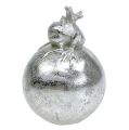Floristik24 Ozdobná figurka žába na kouli stříbrná 8cm 4ks