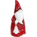 Floristik24 Figurka Santa Clause červená, bílá keramická V20cm