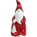 Floristik24 Figurka Santa Clause červená, bílá keramická V20cm