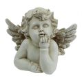 Floristik24 Dekorativní figurka anděl snící krém 20cm