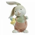 Floristik24 Deko figurky deko králík králík dětský s kuřátky V11cm 2ks