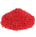 Floristik24 Dekorační granulát červené dekorační kameny 2mm - 3mm 2kg