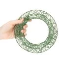 Zelený dekorativní věnec z drátěného pletiva pro kutilské projekty, 19 cm, 2 kusy | Floristik24.cz